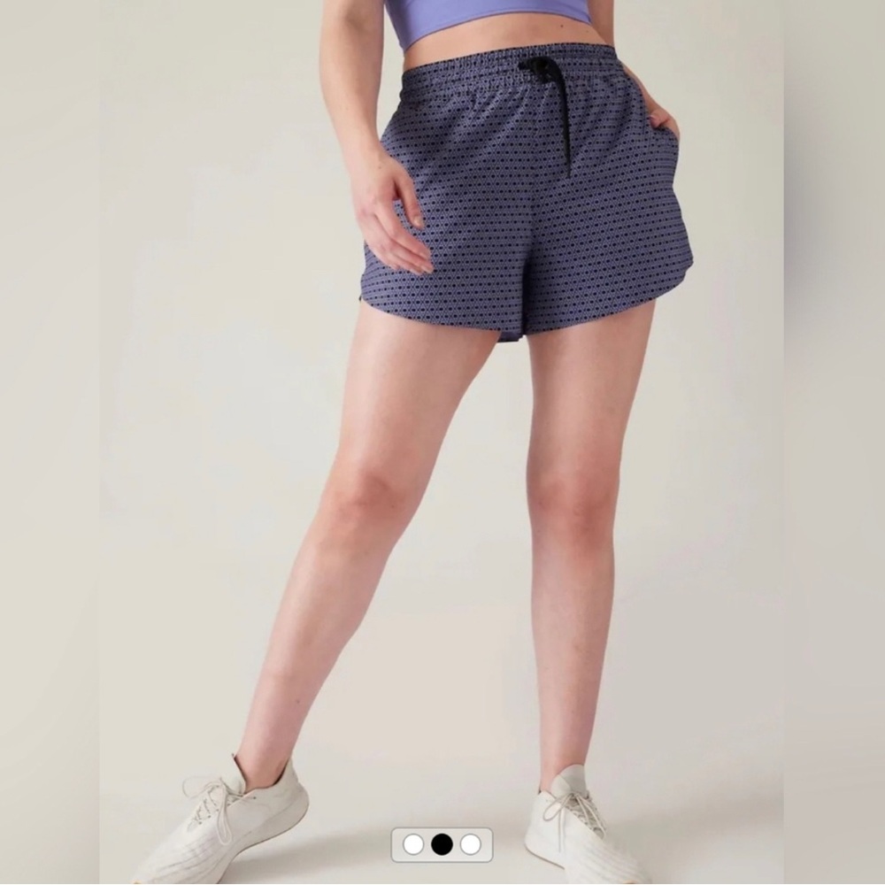 Athleta Crossroads Blue Athletic Shorts Lightweight Moisture-Wicking NWT